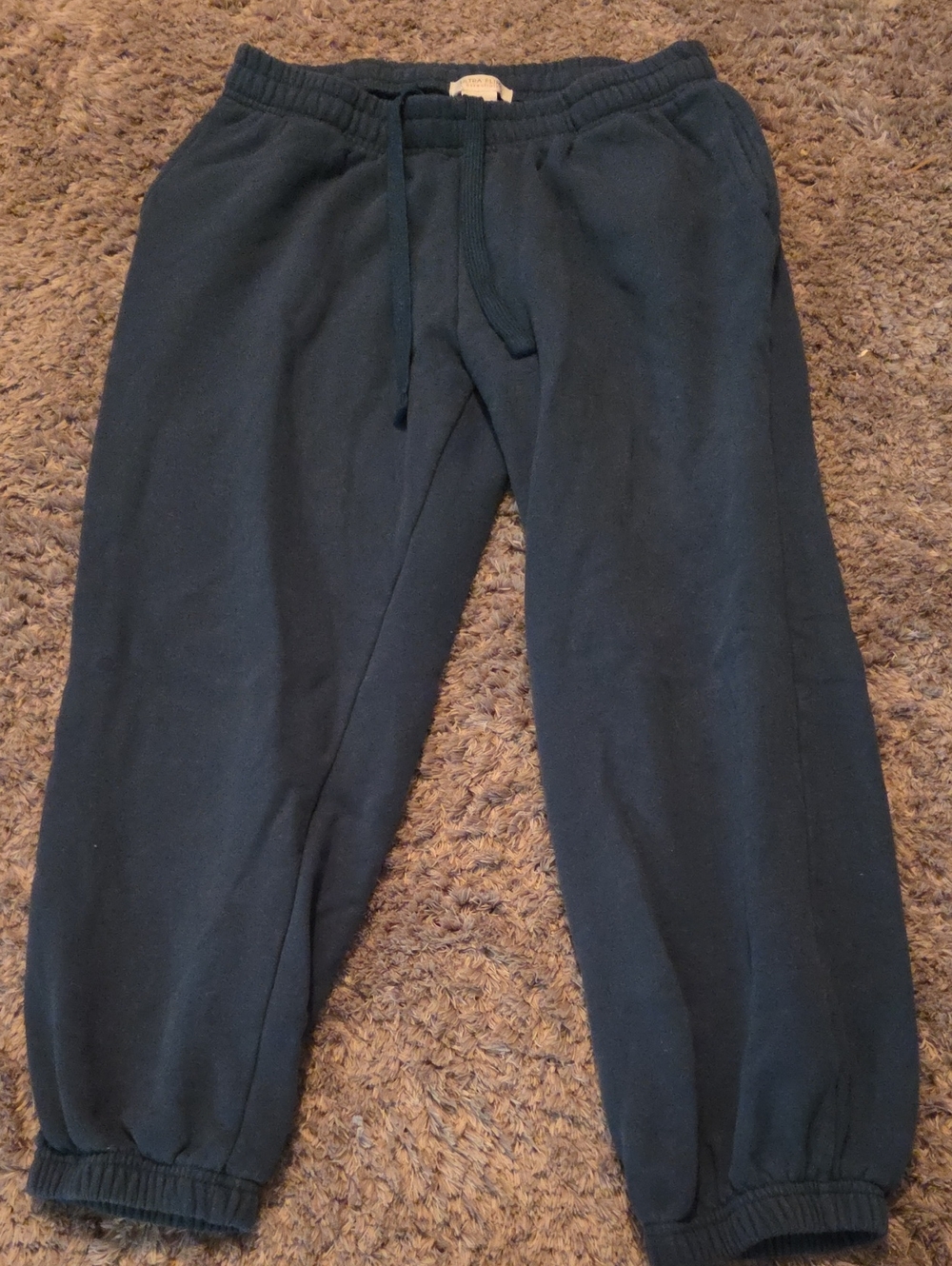 Ultra Flirt Black Fleece Joggers with Drawstring